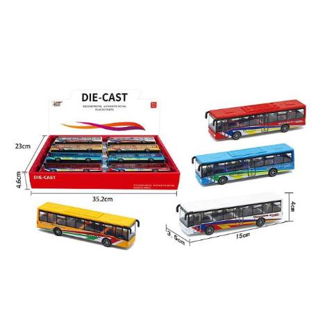 AUTOBUS METAL 15CM 4KOL