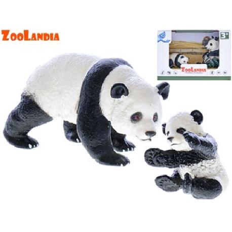 ZOOLANDIA PANDA Z MŁODYM 4,5-10CM