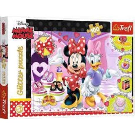 PUZZLE 100EL GLITTER MINNIE