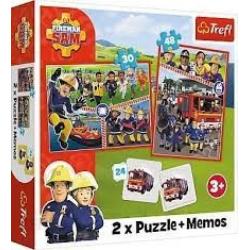 PUZZLE 2W1 MEMOS STRAŻAK SAM