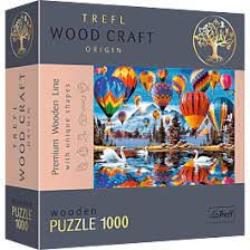 PUZZLE 1000EL DREWNO KOLOROWE BALONY