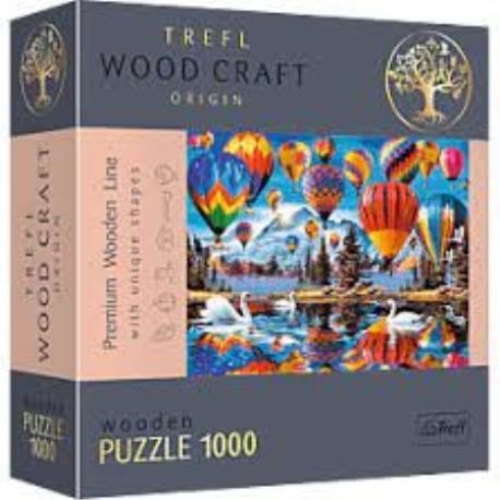 PUZZLE 1000EL DREWNO KOLOROWE BALONY