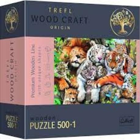 PUZZLE 501EL DREWNODZIKIE KOTY DZUNGLA