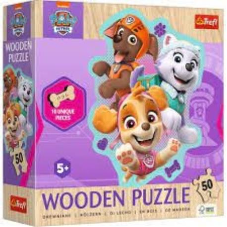 PUZZLE 50EL DREWNO KONTUR PAW PATROL