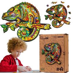 PUZZLE DREWNO KAMELEON 69EL