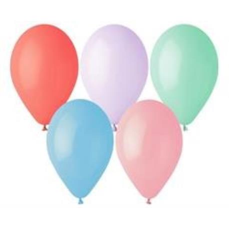 BALONY PASTEL 10" MIX KOLOR MAKARONIKI 100SZT